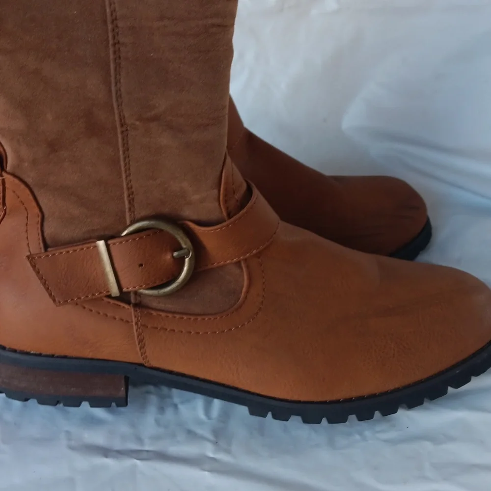 Daily Shoes Stylish Brown Knee-High Boots Womens 7.5